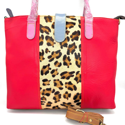 Recycled Leather Laptop Tote Bag - JayKayBoutiqueOnline