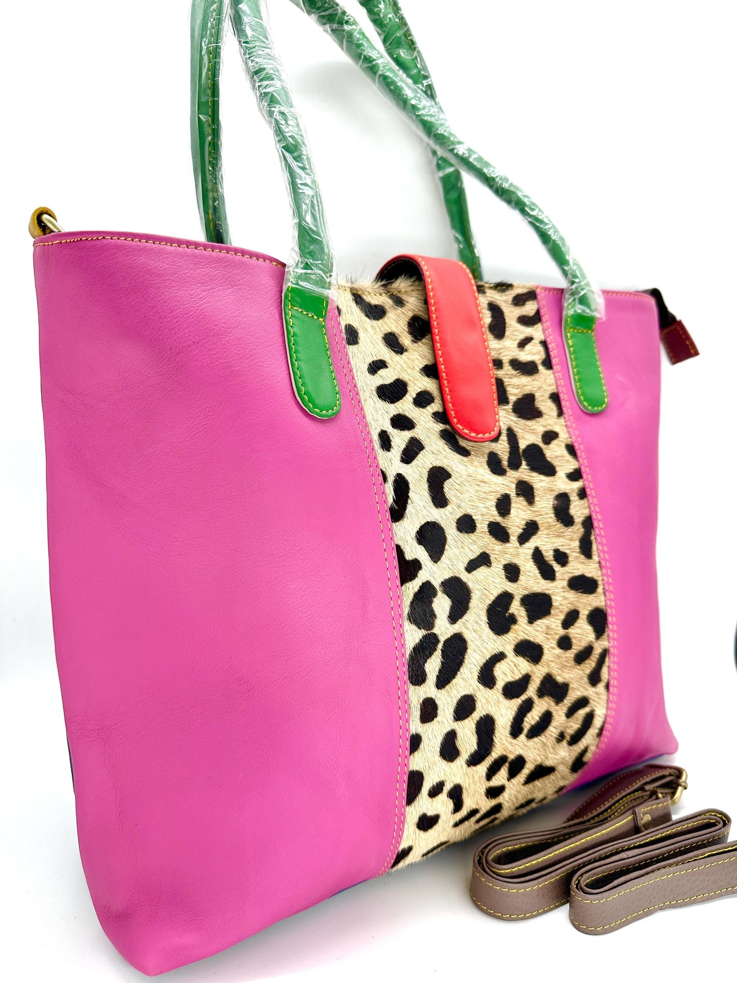 Recycled Leather Laptop Tote Bag - JayKayBoutiqueOnline