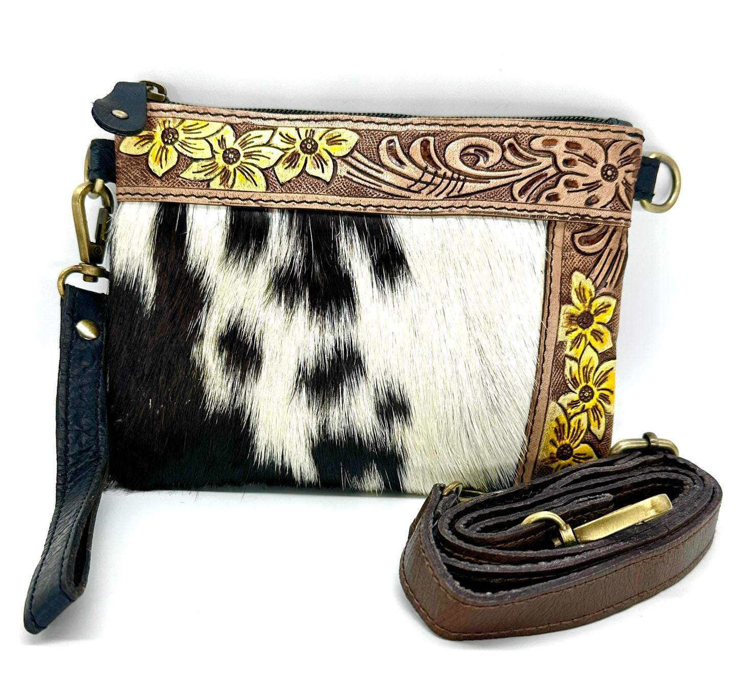 Handcrafted Cowhide & Leather Crossbody Bag - JayKayBoutiqueOnline