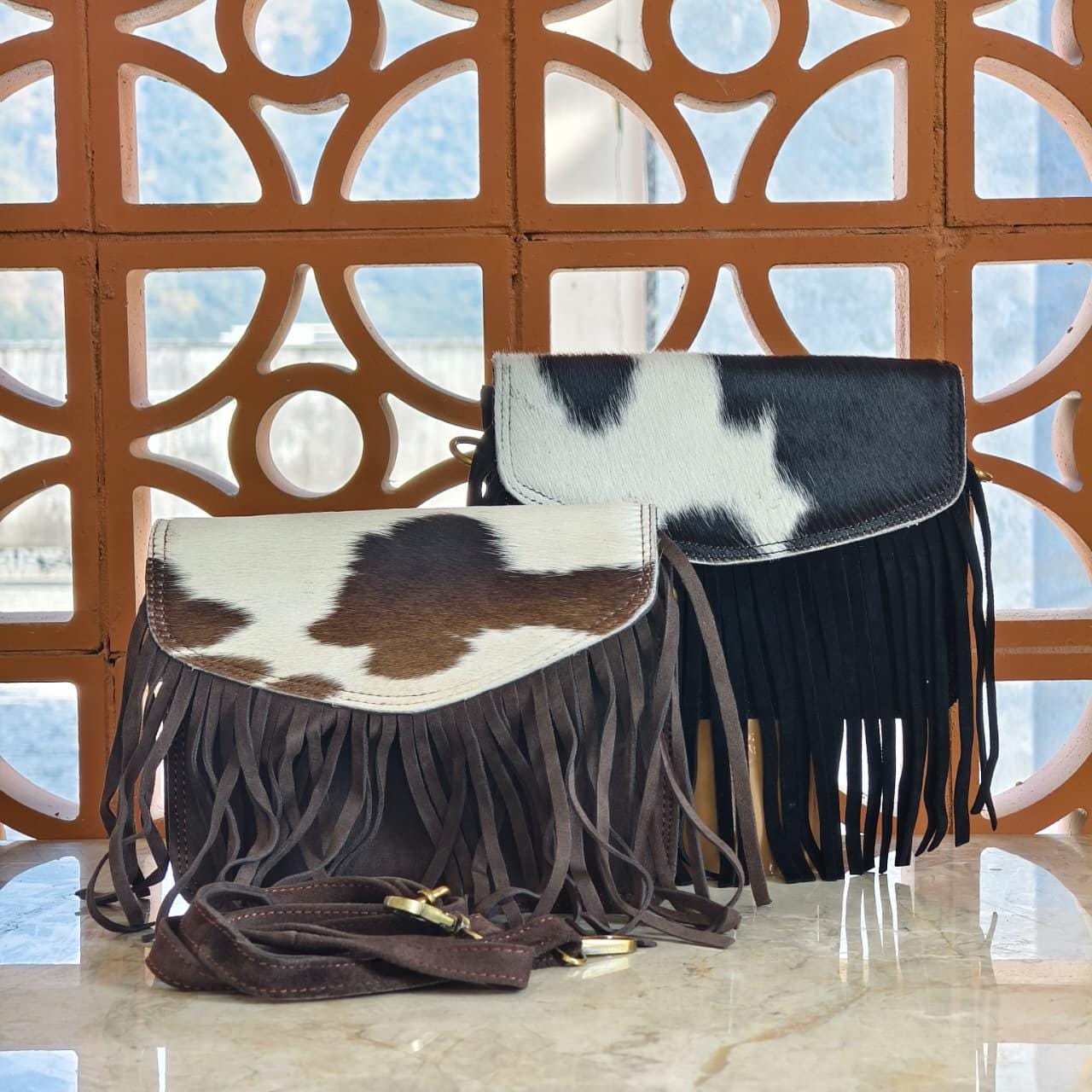 Suede Fringed Clutch Crossbody Bag with Detachable Strap - JayKayBoutiqueOnline