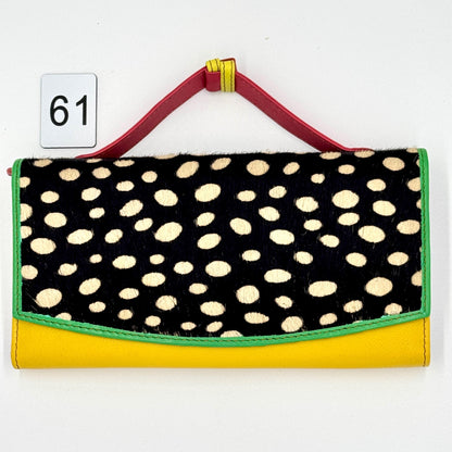 Coloured Leather Purse Clutch Wallet with Animal Print Hide - JayKayBoutiqueOnline