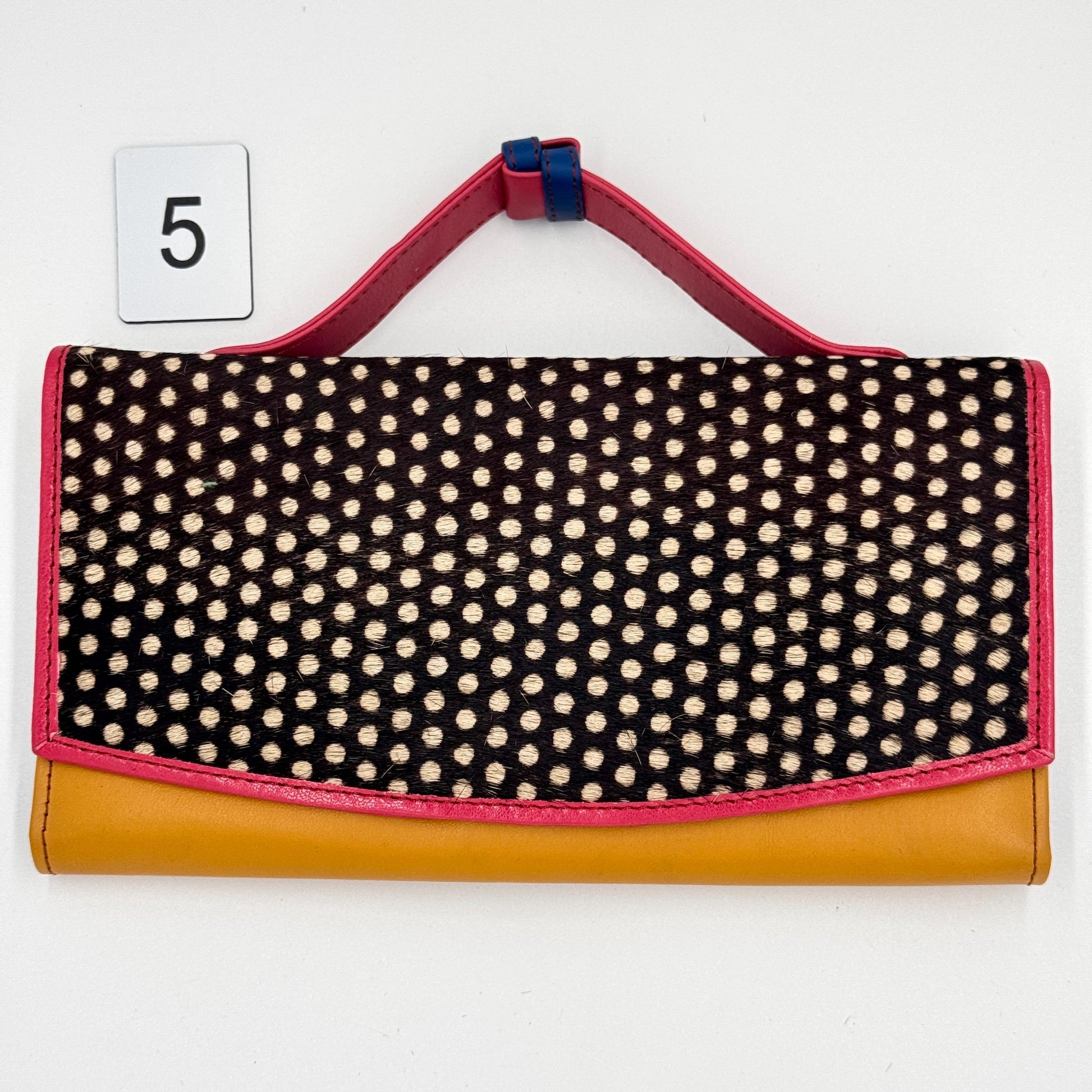 Recycled Leather Clutch Wallet with Animal Print Hide - JayKayBoutiqueOnline