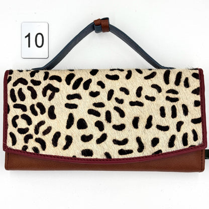 Recycled Leather Clutch Wallet with Animal Print Hide - JayKayBoutiqueOnline