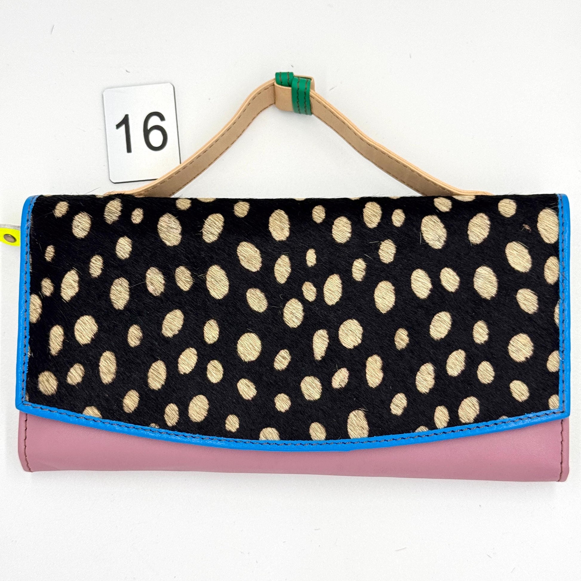 Recycled Leather Clutch Wallet with Animal Print Hide - JayKayBoutiqueOnline