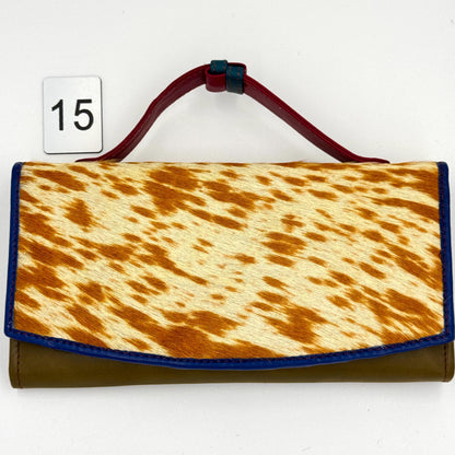 Recycled Leather Clutch Wallet with Animal Print Hide - JayKayBoutiqueOnline