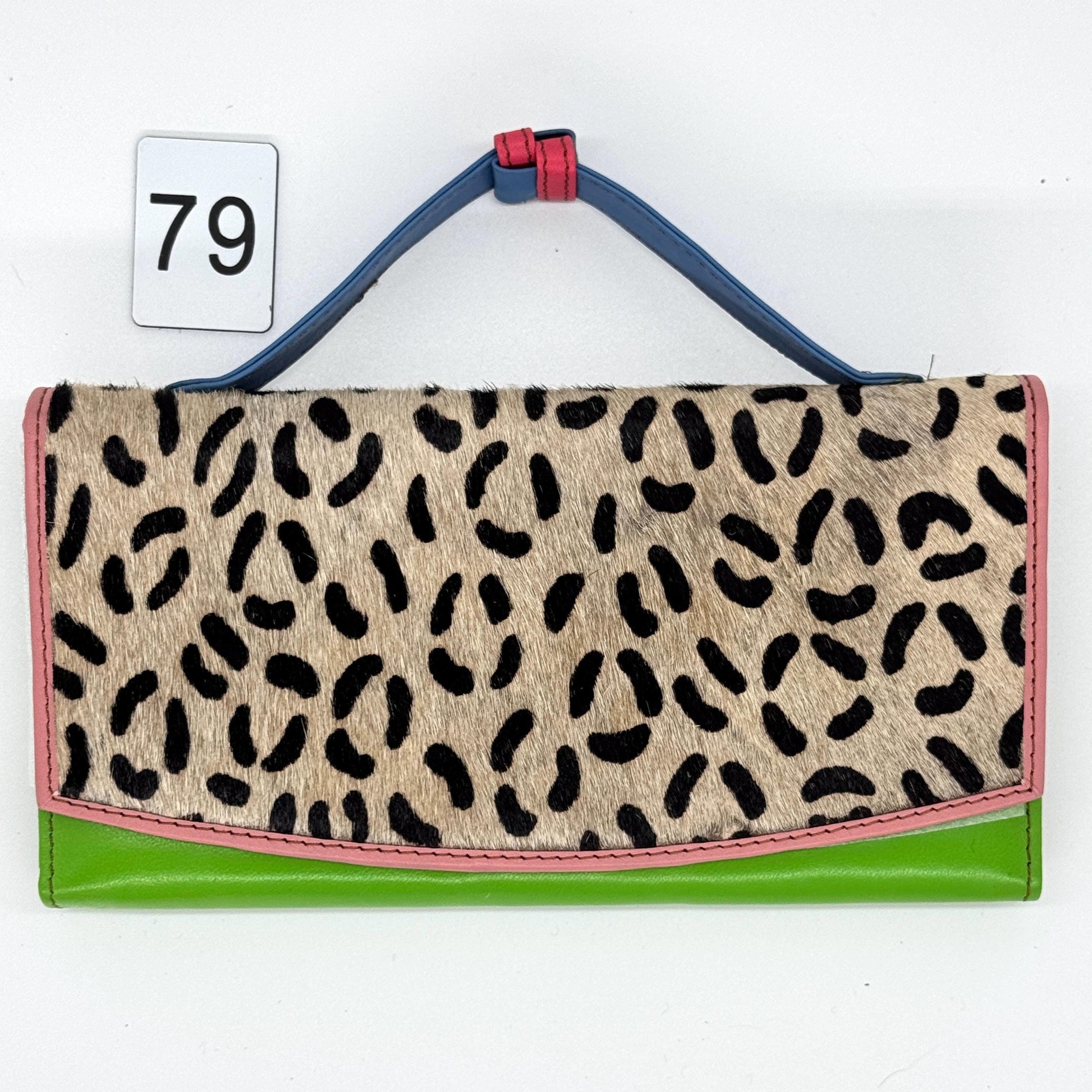 Coloured Leather Purse Clutch Wallet with Animal Print Hide - JayKayBoutiqueOnline
