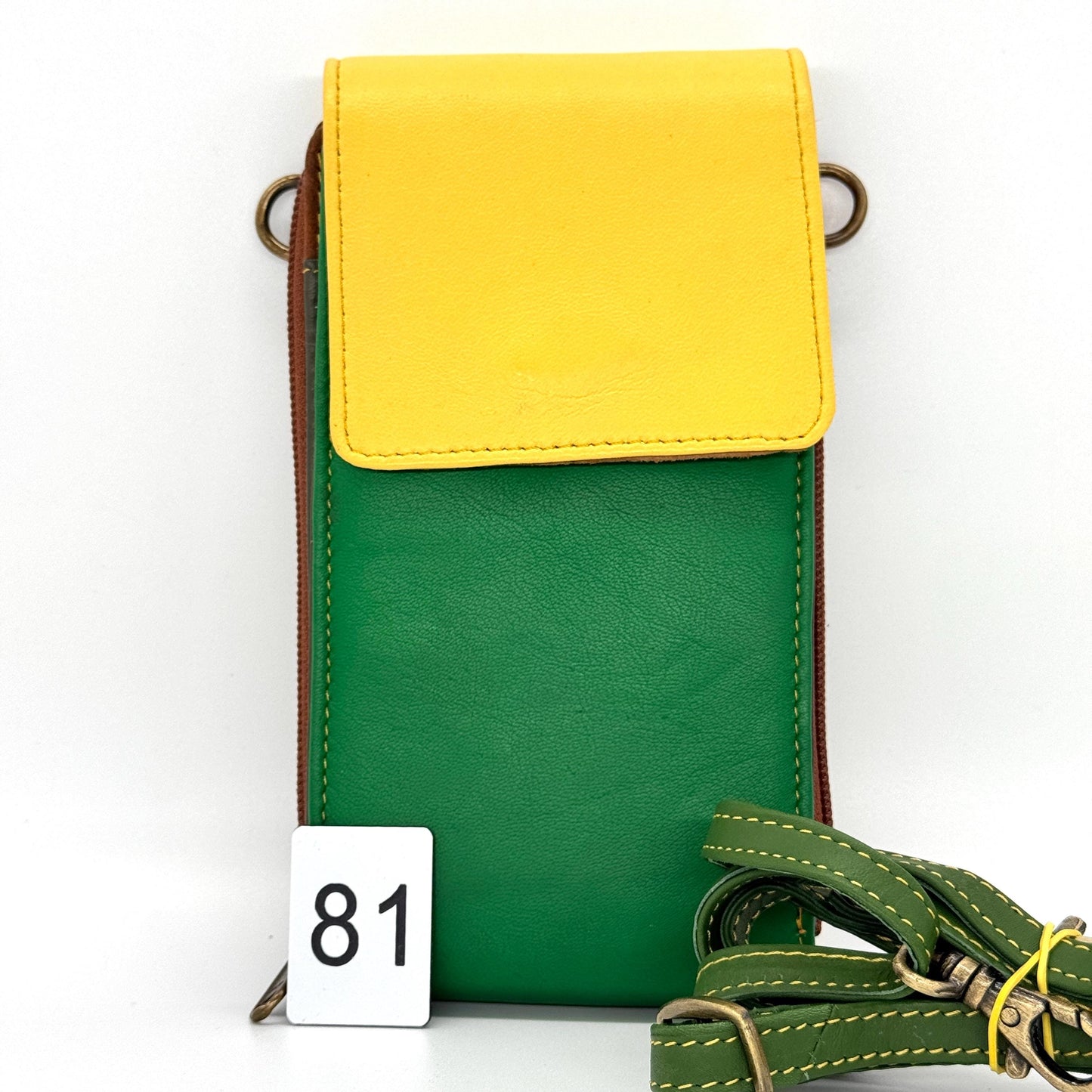 Upcycled Leather Crossbody Phone Bag - JayKayBoutiqueOnline