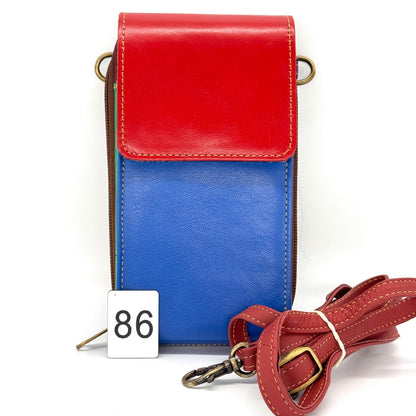 Upcycled Leather Crossbody Phone Bag - JayKayBoutiqueOnline
