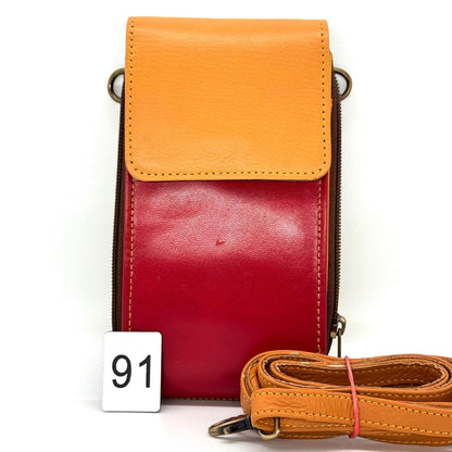 Upcycled Leather Crossbody Phone Bag - JayKayBoutiqueOnline