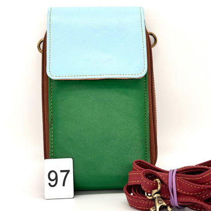 Upcycled Leather Crossbody Phone Bag - JayKayBoutiqueOnline