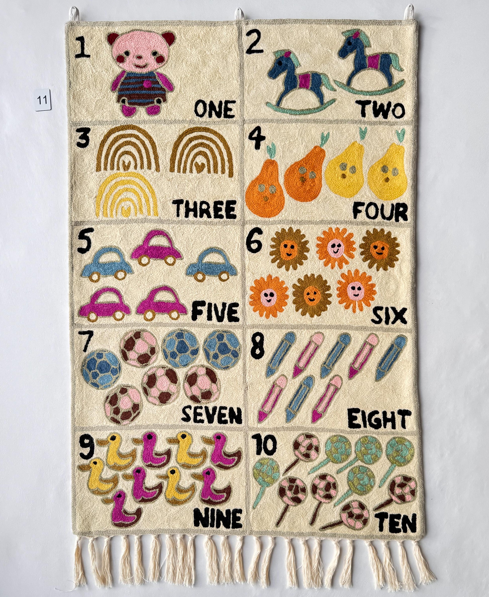 Handmade Numbers 1-10 Wall Hanging Tapestry - JayKayBoutiqueOnline