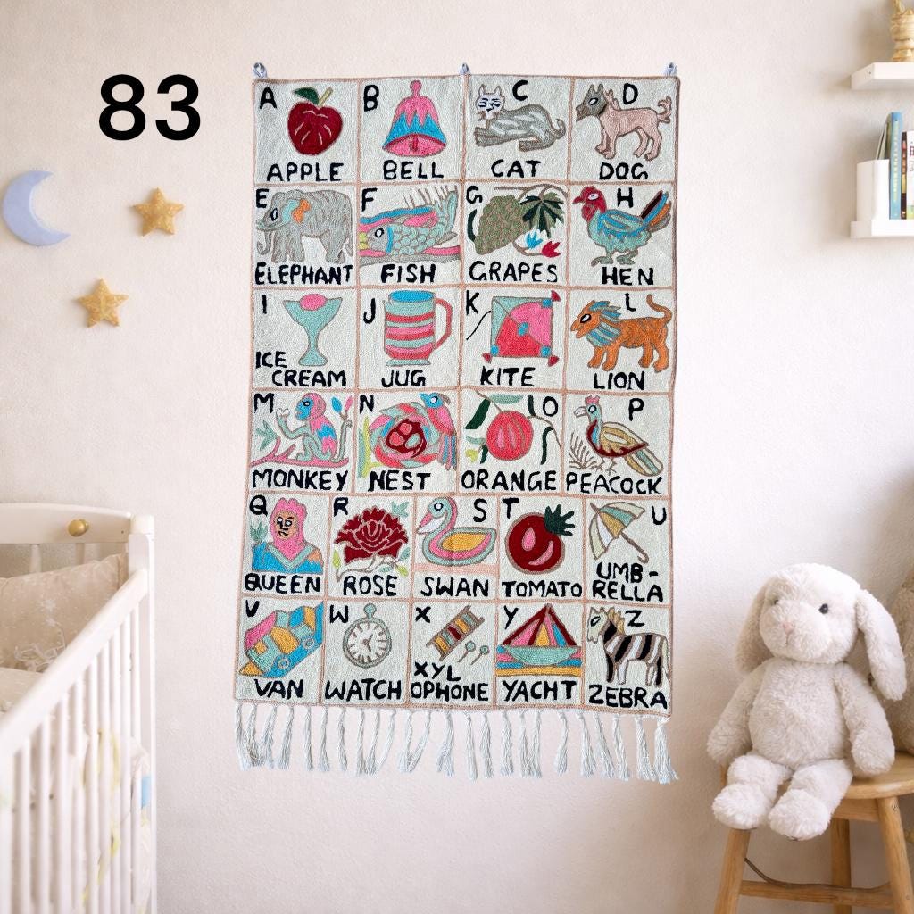 Handmade ABC Tapestry - JayKayBoutiqueOnline