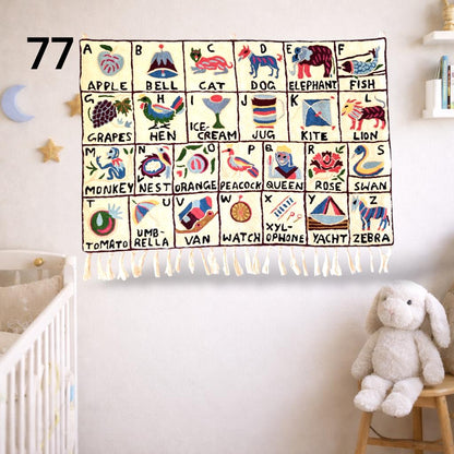 Handmade Alphabet Tapestry Landscape Wall Hanging - JayKayBoutiqueOnline