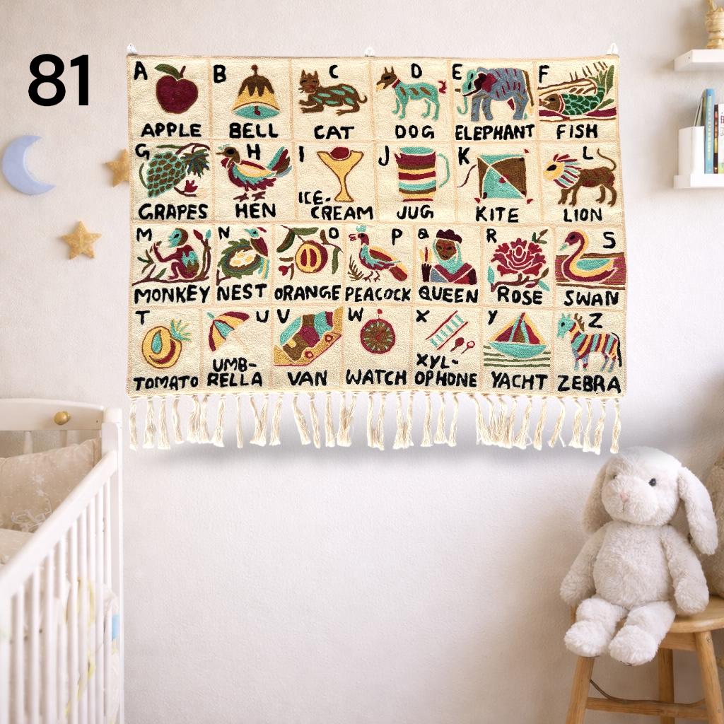 Handmade Alphabet Tapestry Landscape Wall Hanging - JayKayBoutiqueOnline