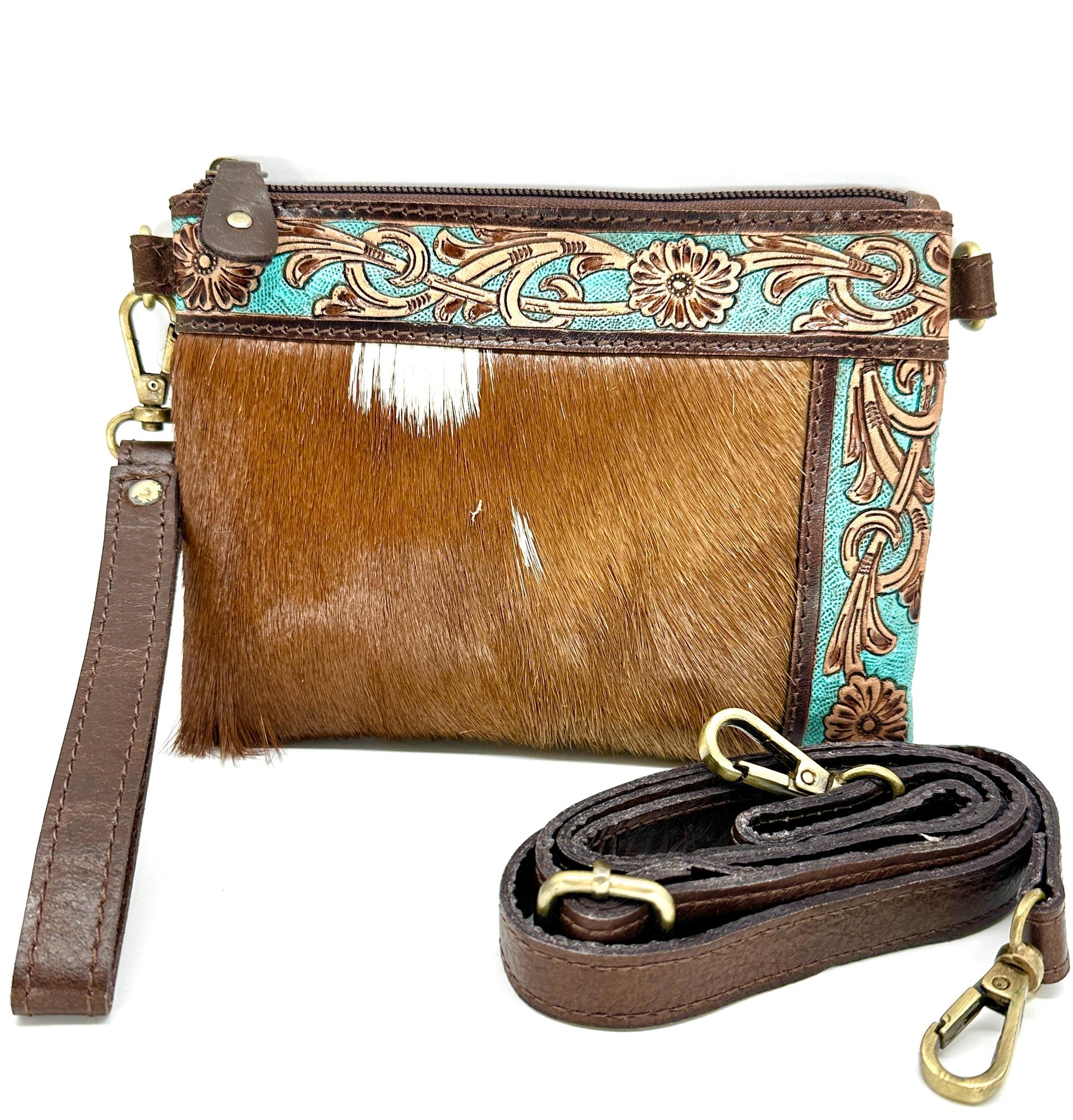 Handcrafted Cowhide & Leather Crossbody Bag - JayKayBoutiqueOnline