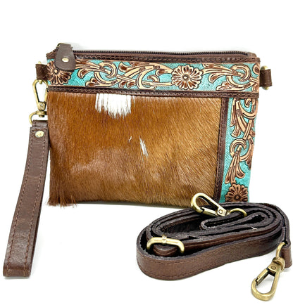Handcrafted Cowhide & Leather Crossbody Bag - JayKayBoutiqueOnline