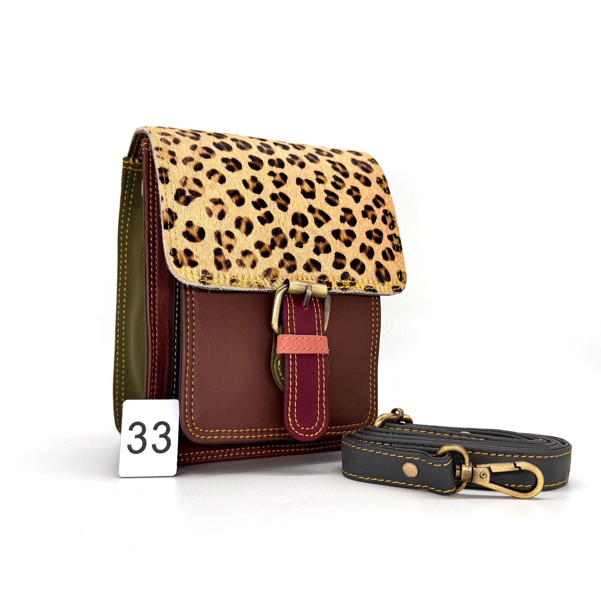 Recycled Coloured Leather Crossbody Bag - JayKayBoutiqueOnline