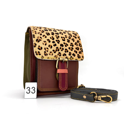 Recycled Coloured Leather Crossbody Bag - JayKayBoutiqueOnline