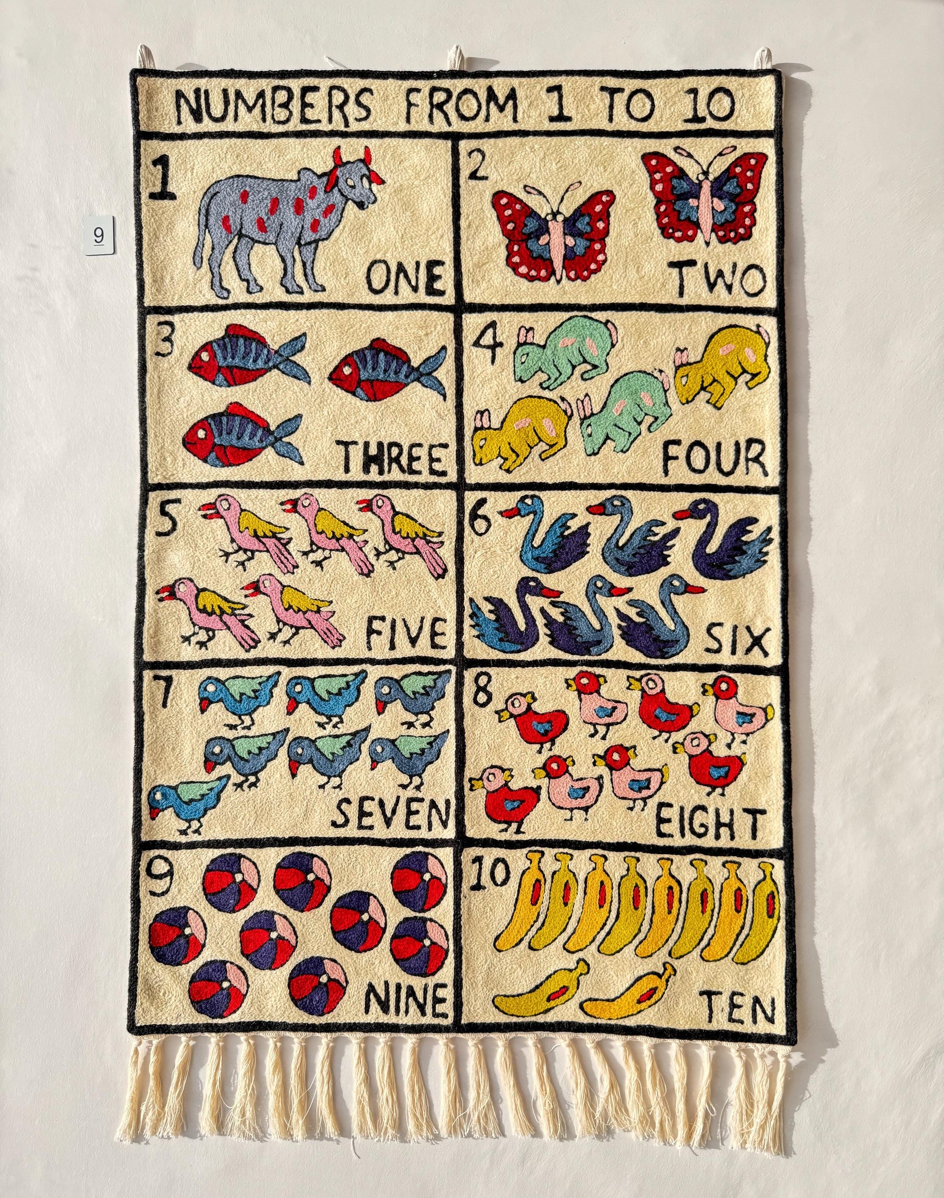 Handmade Numbers 1-10 Wall Hanging Tapestry - JayKayBoutiqueOnline
