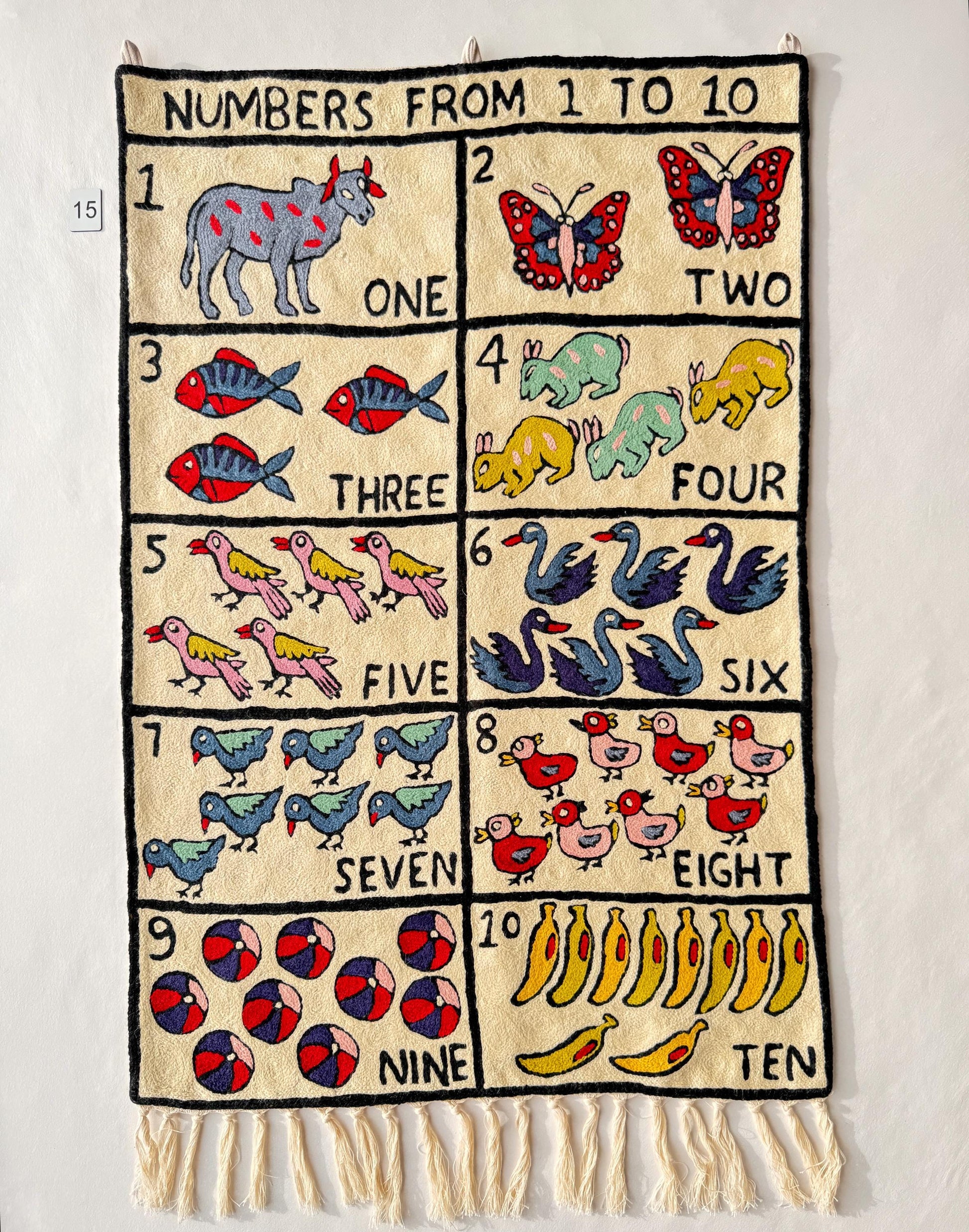 Handmade Wool Number Tapestry Wall Hanging for Nursery Room - JayKayBoutiqueOnline