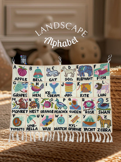Handmade Alphabet Tapestry Landscape Wall Hanging - JayKayBoutiqueOnline