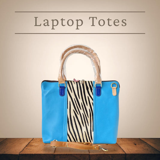 Recycled Leather 16" Laptop Tote Bag - JayKayBoutiqueOnline