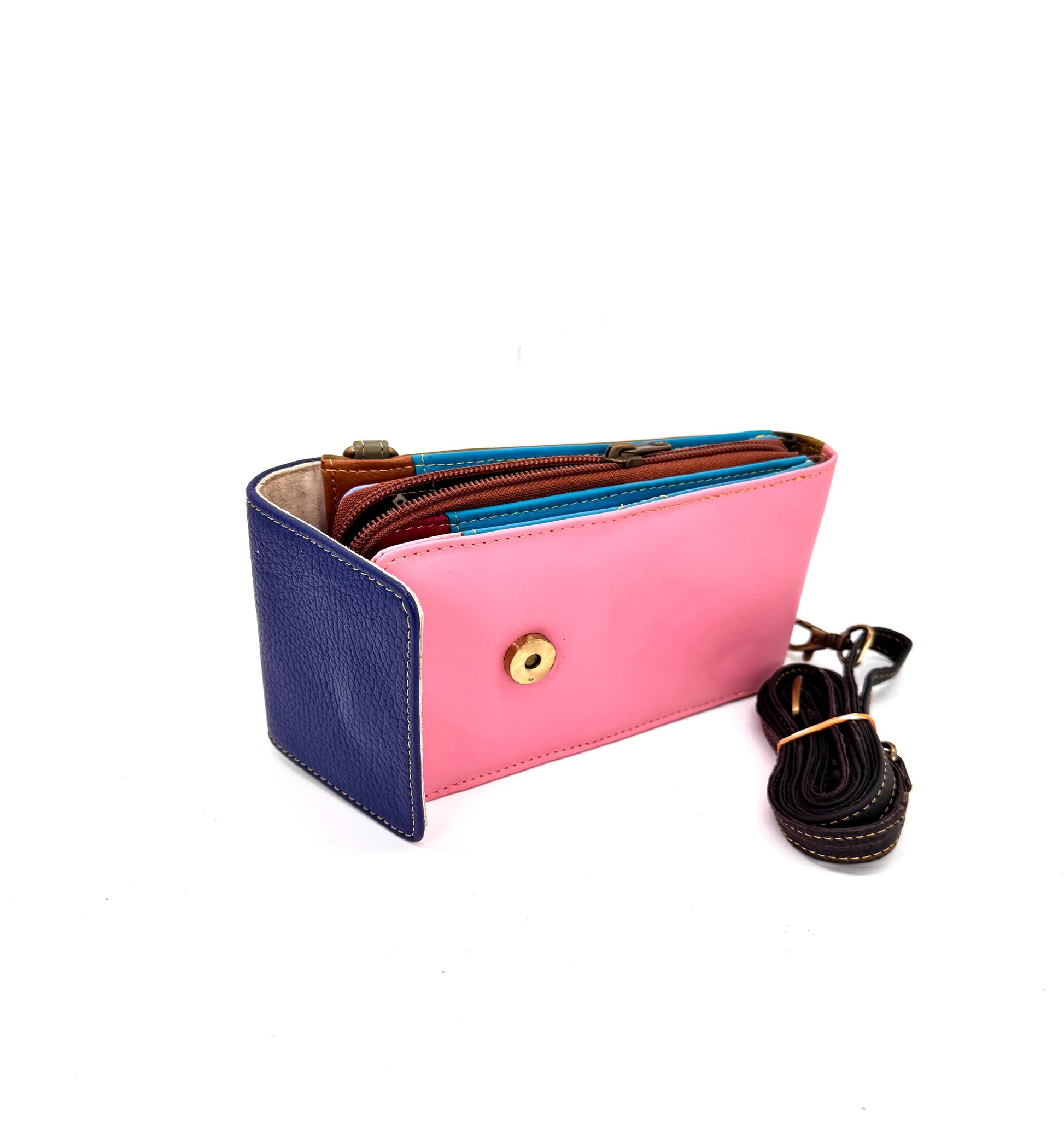 Upcycled Leather Crossbody Phone Bag - JayKayBoutiqueOnline