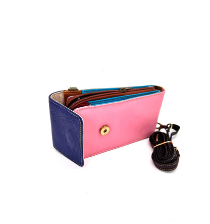 Upcycled Leather Crossbody Phone Bag - JayKayBoutiqueOnline