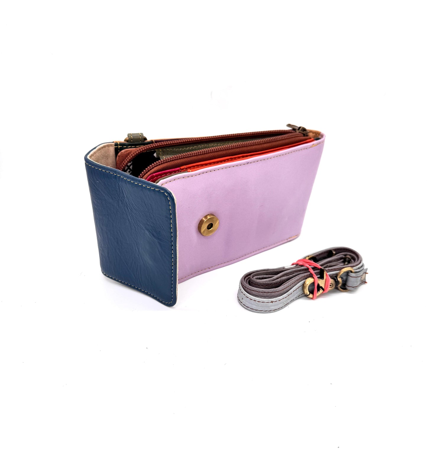 Upcycled Leather Crossbody Phone Bag - JayKayBoutiqueOnline