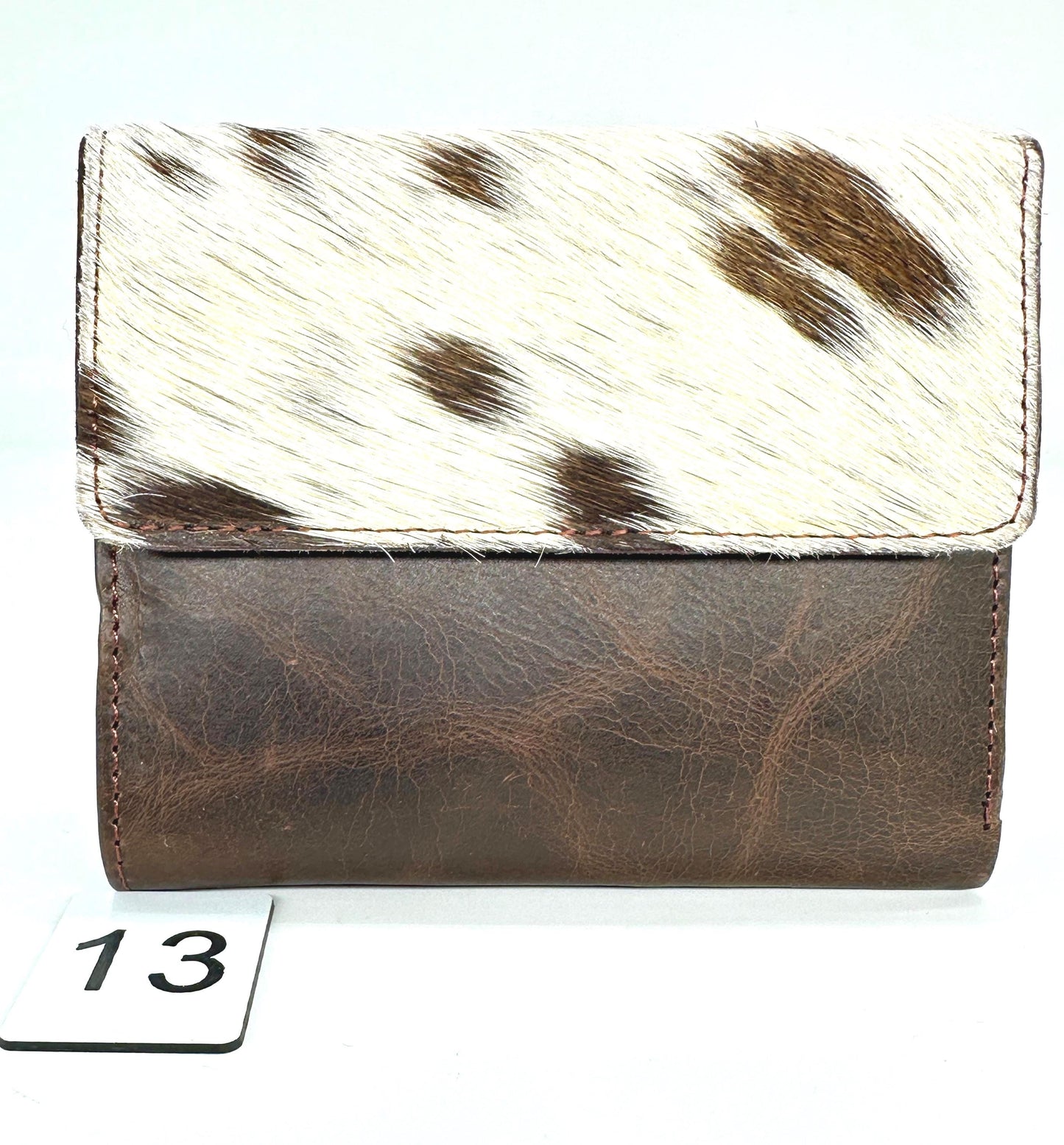Leather Purse with Cowhide; Zipped Coin Pouch & Multi-Card Slots, Photo/ID Display - JayKayBoutiqueOnline