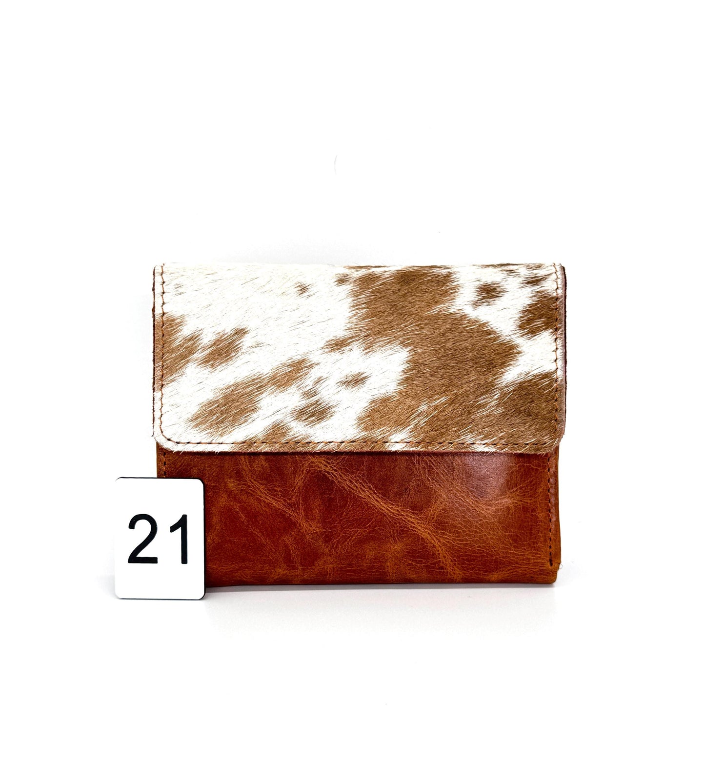 Leather Purse with Cowhide; Zipped Coin Pouch & Multi-Card Slots, Photo/ID Display - JayKayBoutiqueOnline