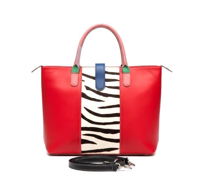 Recycled Coloured Leather Laptop Tote Bag - JayKayBoutiqueOnline