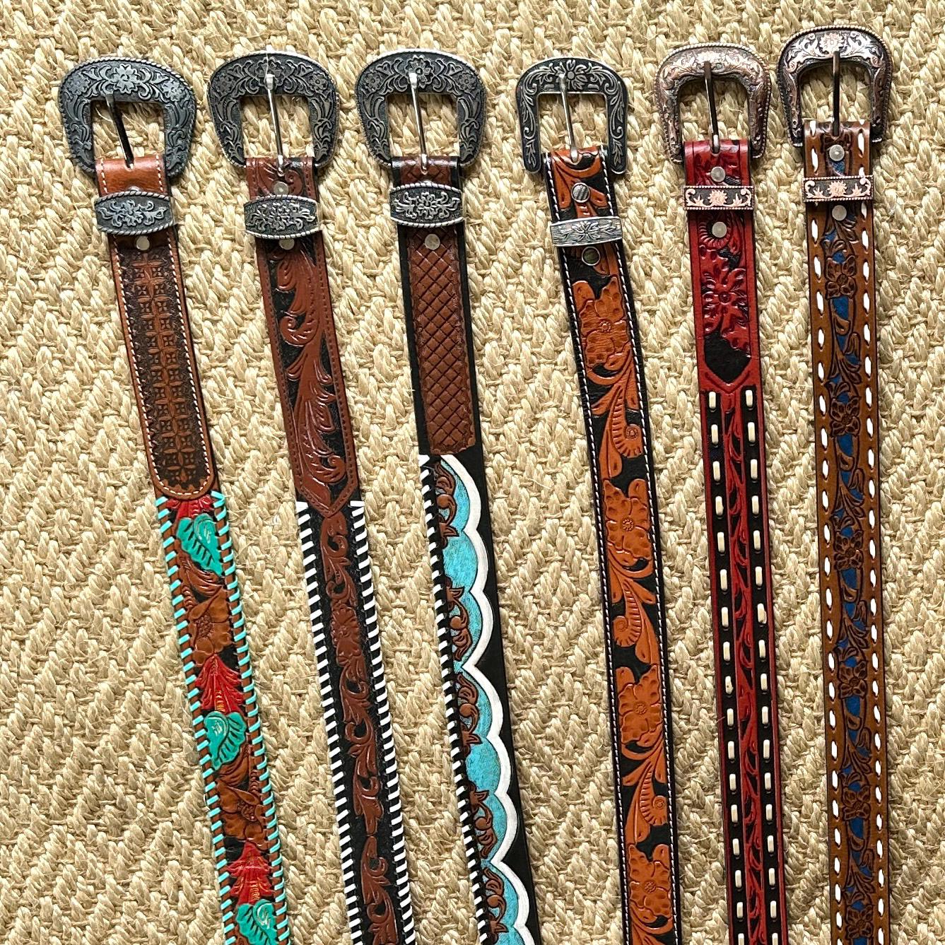 Hand Carved Leather Belts for Women and Men - JayKayBoutiqueOnline