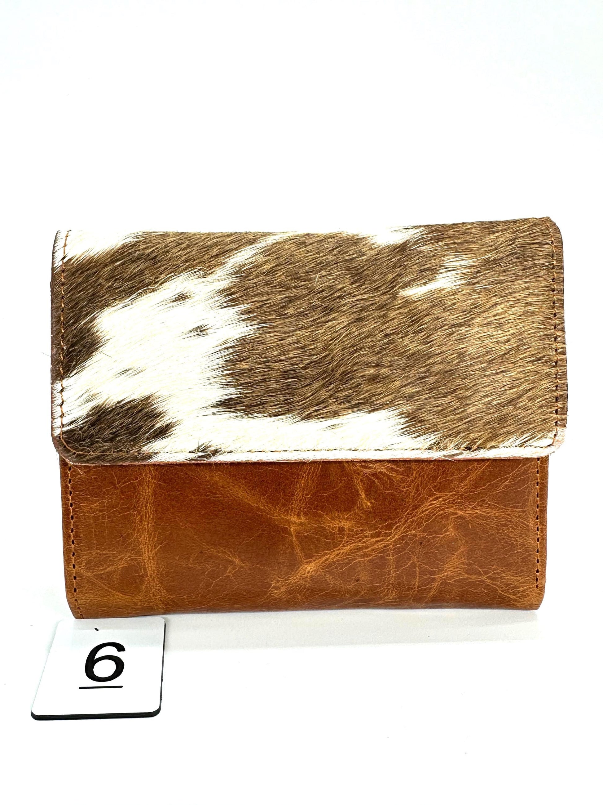 Leather Purse with Cowhide; Zipped Coin Pouch & Multi-Card Slots, Photo/ID Display - JayKayBoutiqueOnline