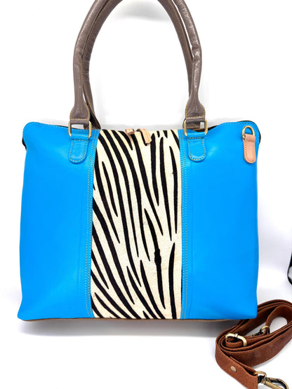 Recycled Coloured Leather 16" Laptop Tote Bag - JayKayBoutiqueOnline