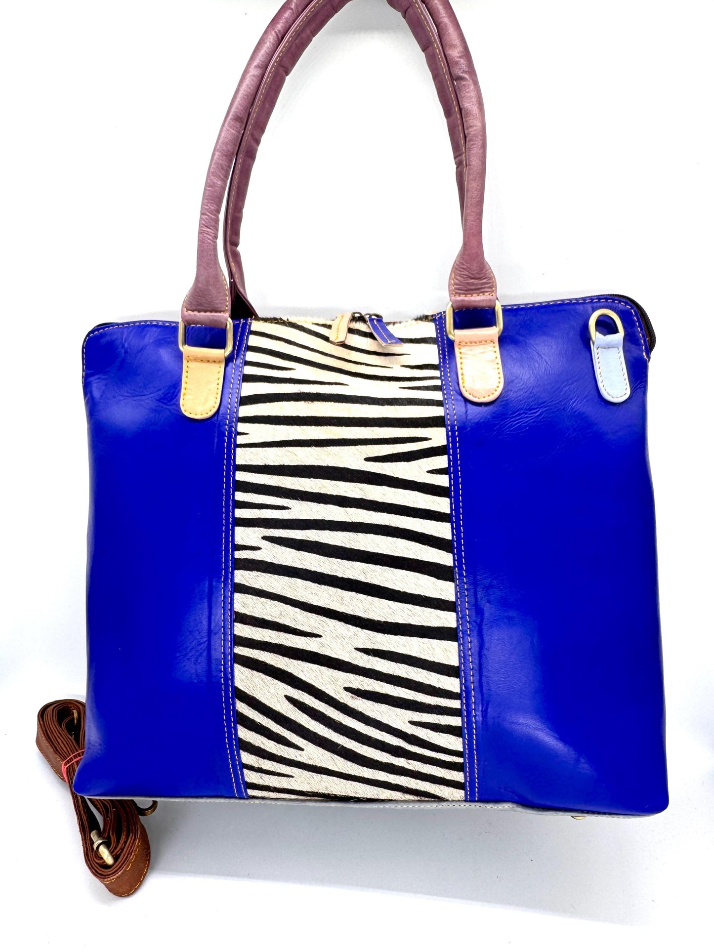 Recycled Coloured Leather 16" Laptop Tote Bag - JayKayBoutiqueOnline