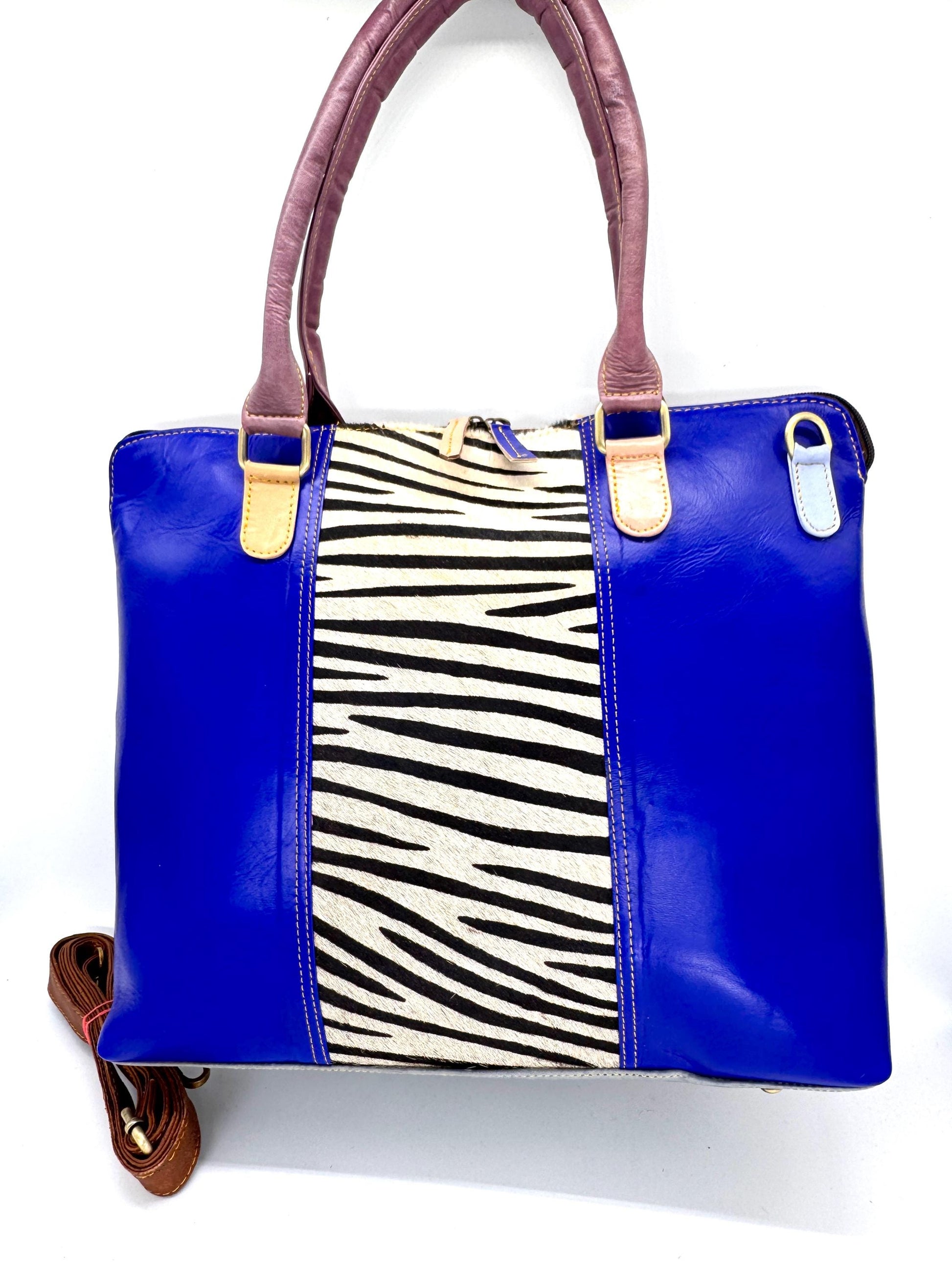 Recycled Coloured Leather 16" Laptop Tote Bag - JayKayBoutiqueOnline
