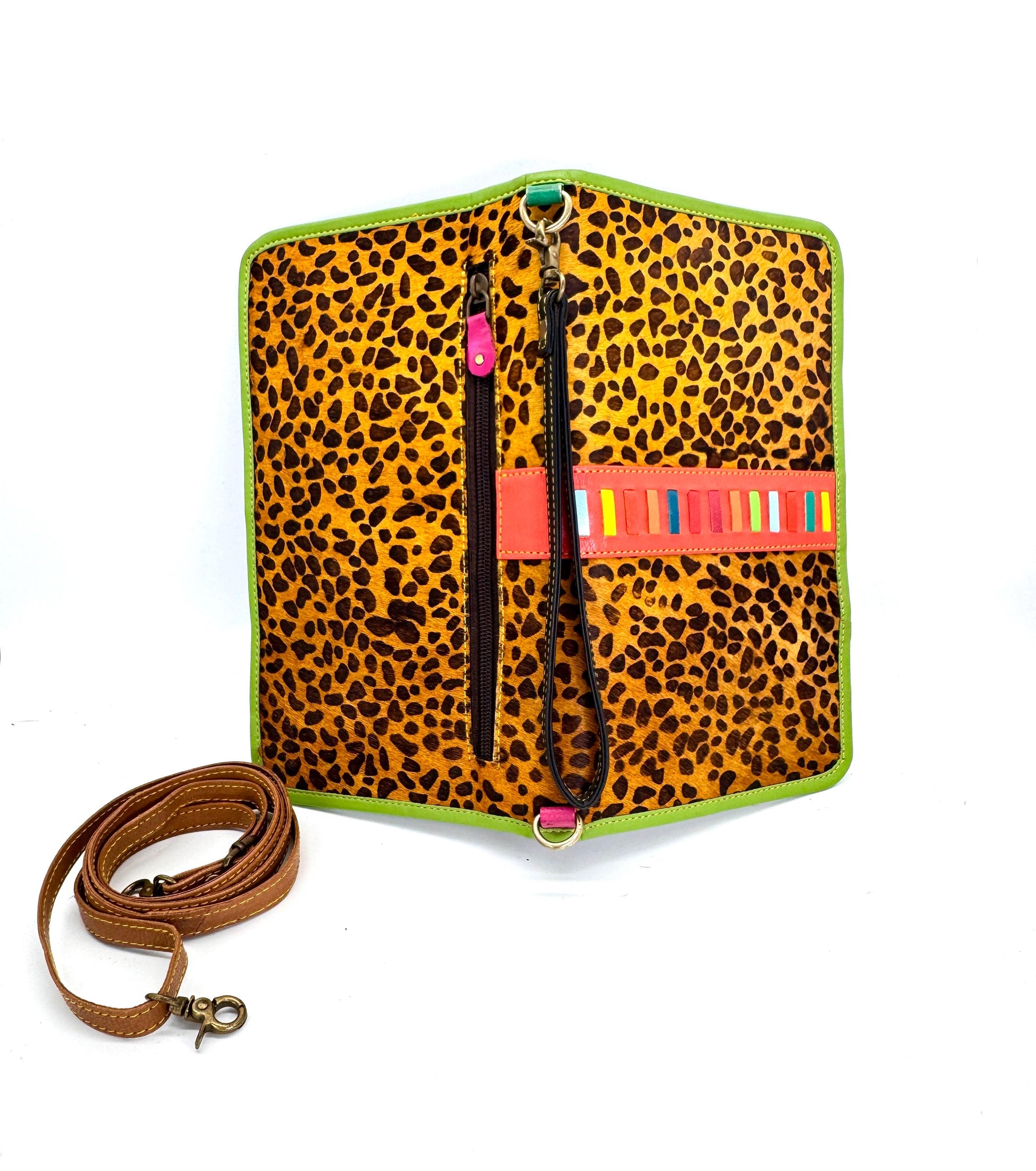 Recycled Leather Crossbody Clutch Purse - JayKayBoutiqueOnline