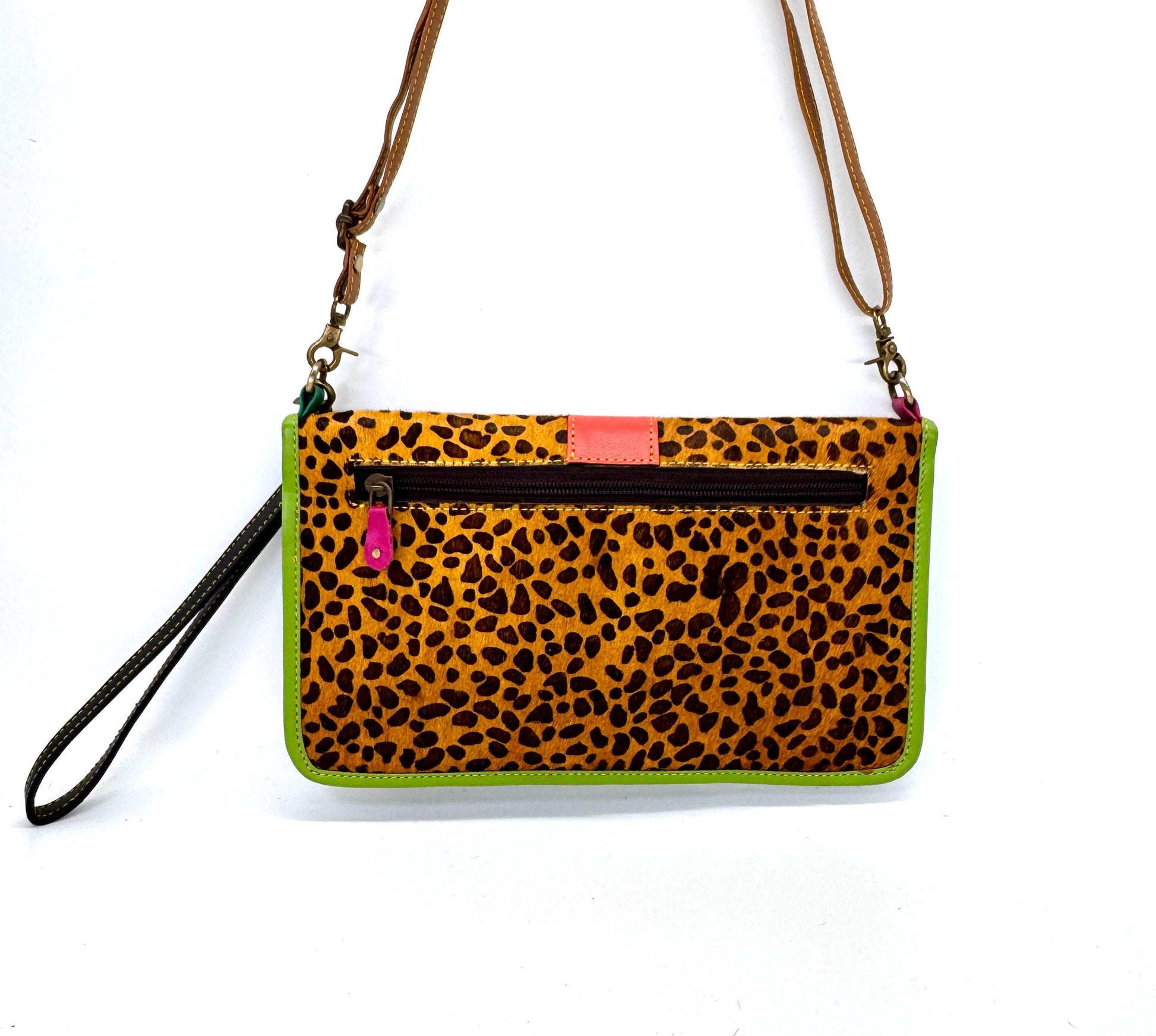 Recycled Leather Crossbody Clutch Purse - JayKayBoutiqueOnline