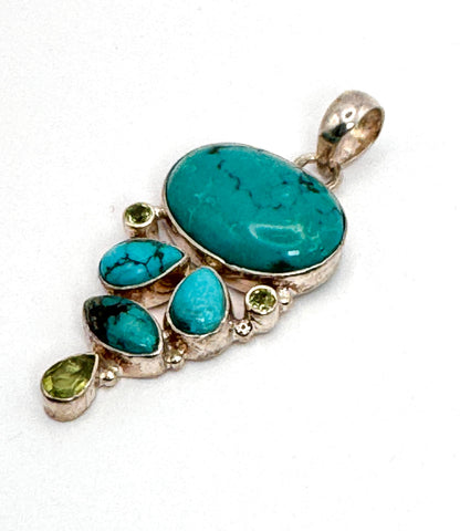 925 German Silver Gemstone Pendants – Artisan Boho Handcrafted Charm Necklace - JayKayBoutiqueOnline