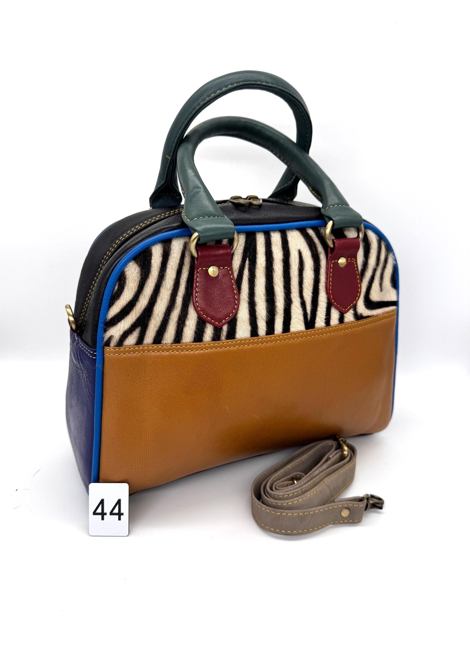 Recycled Coloured Leather Boston Bag - JayKayBoutiqueOnline