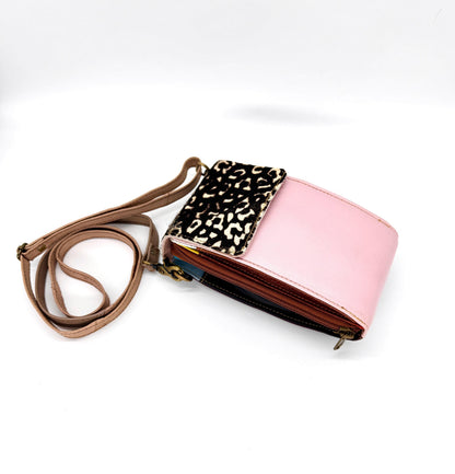 Coloured Leather Crossbody Phone Bag with Hide - JayKayBoutiqueOnline