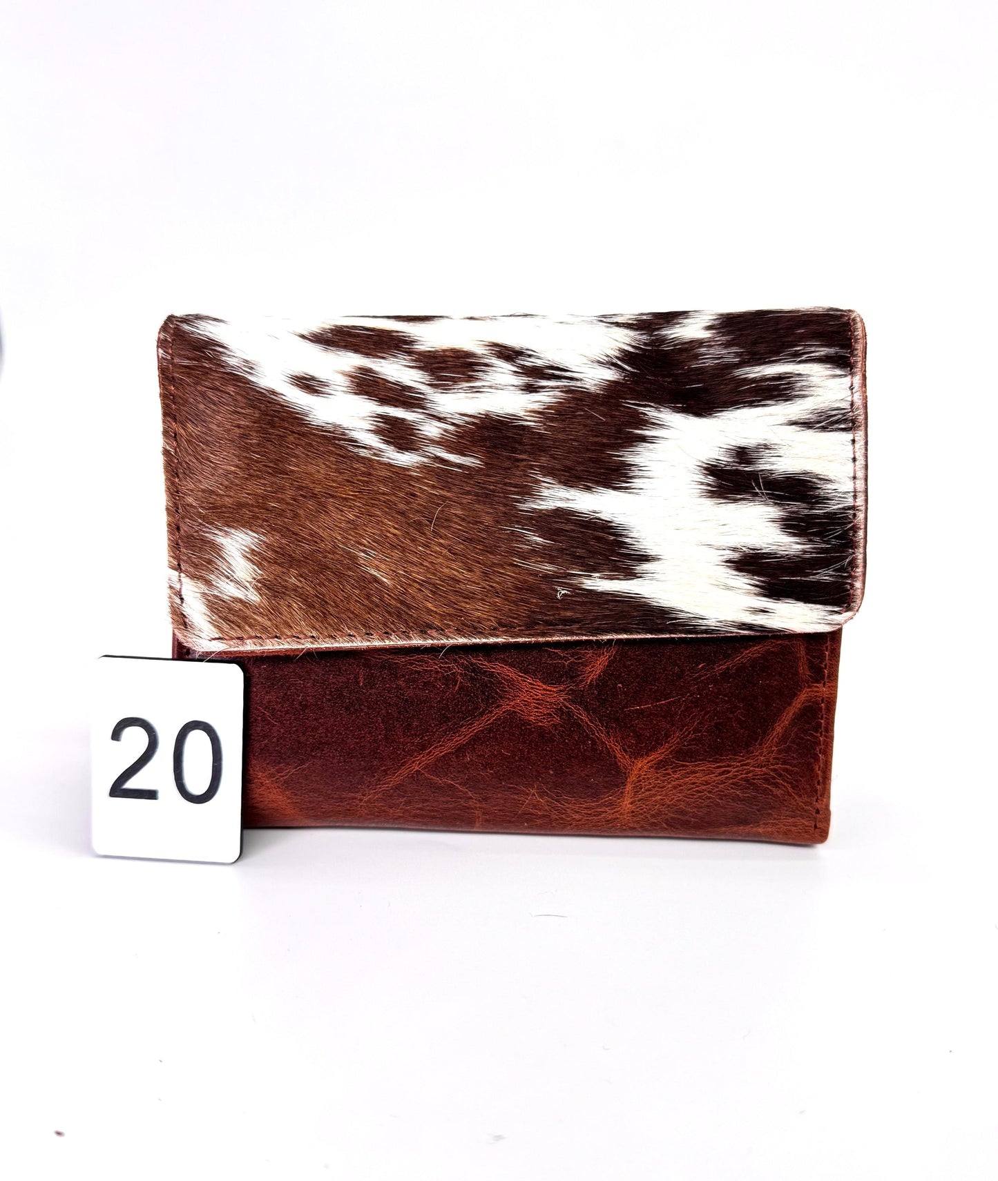 Leather Purse with Cowhide; Zipped Coin Pouch & Multi-Card Slots, Photo/ID Display - JayKayBoutiqueOnline