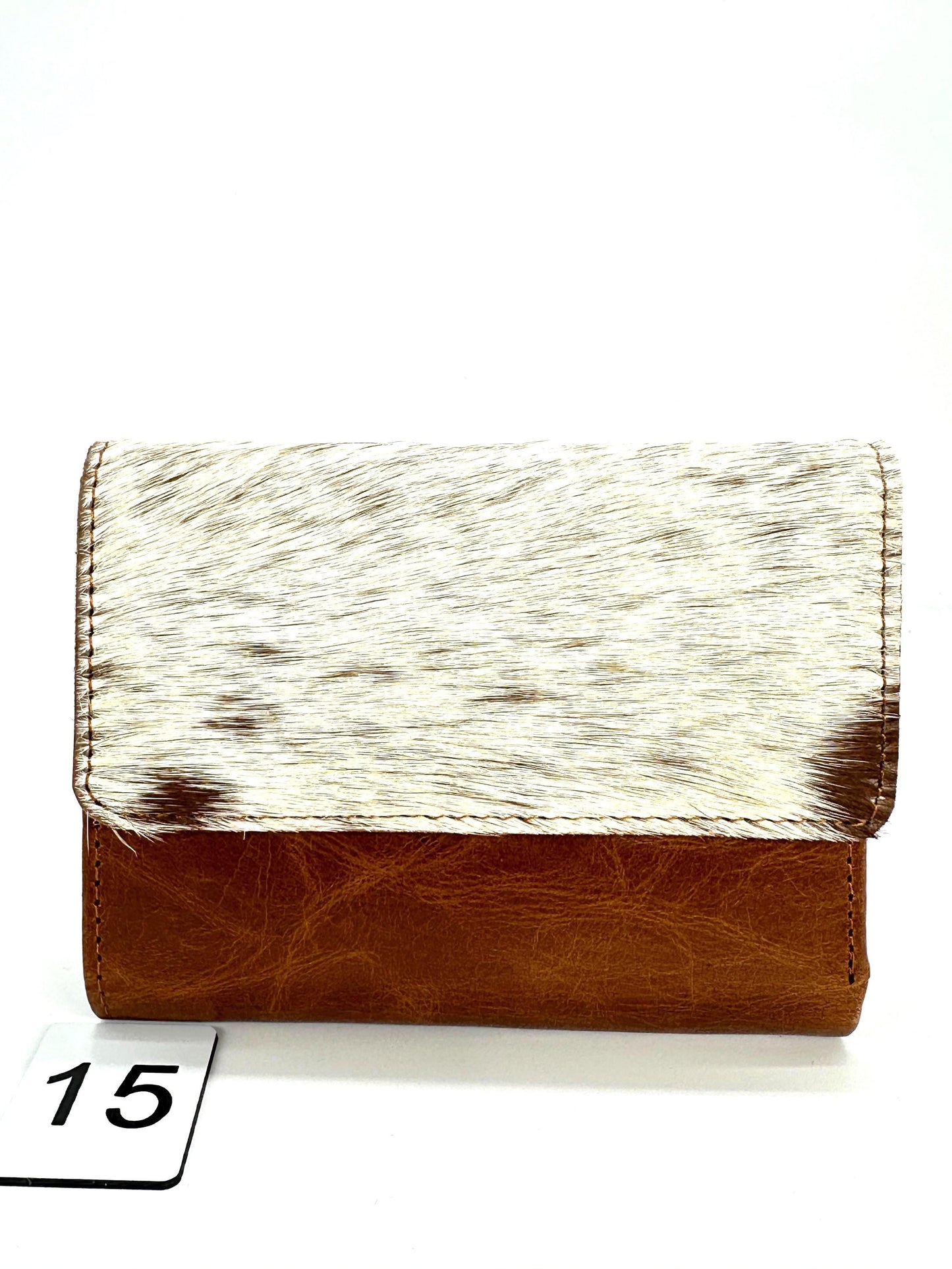 Leather Purse with Cowhide; Zipped Coin Pouch & Multi-Card Slots, Photo/ID Display - JayKayBoutiqueOnline