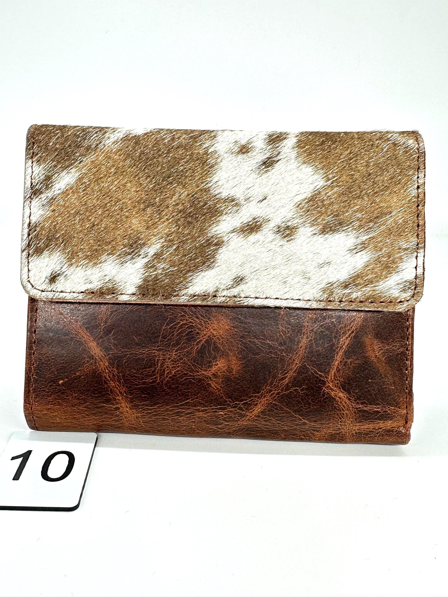Leather Purse with Cowhide; Zipped Coin Pouch & Multi-Card Slots, Photo/ID Display - JayKayBoutiqueOnline