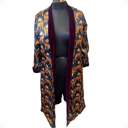 Reversible Velvet Duster Coat - JayKayBoutiqueOnline