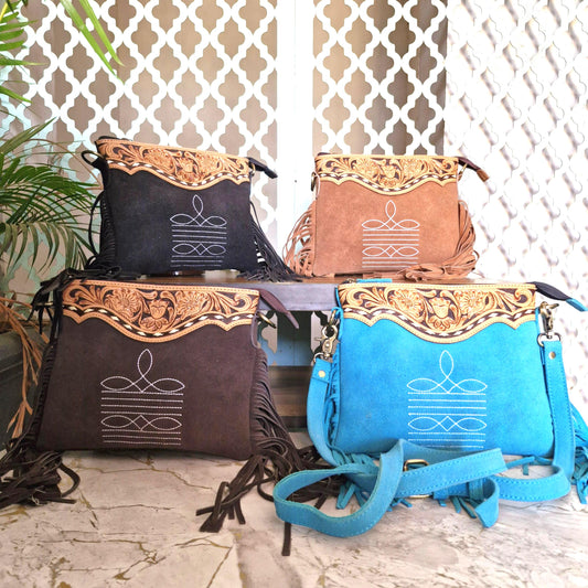 Suede Fringe Crossbody Bag - JayKayBoutiqueOnline