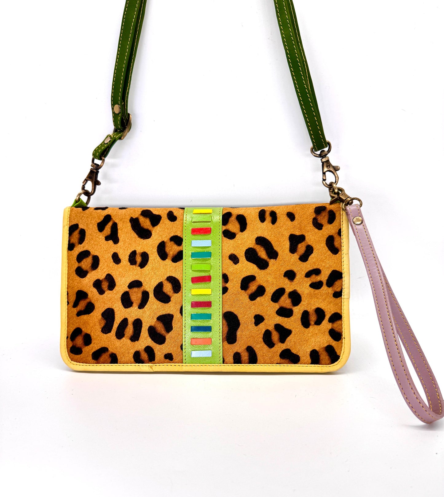 Recycled Leather Crossbody Clutch Purse - JayKayBoutiqueOnline