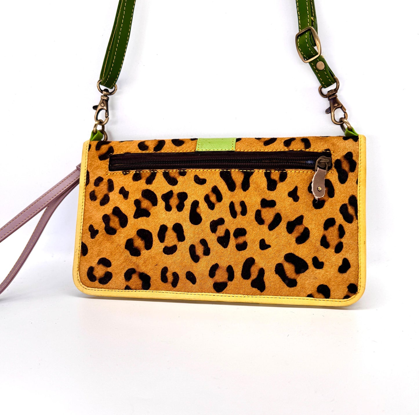 Recycled Leather Crossbody Clutch Purse - JayKayBoutiqueOnline