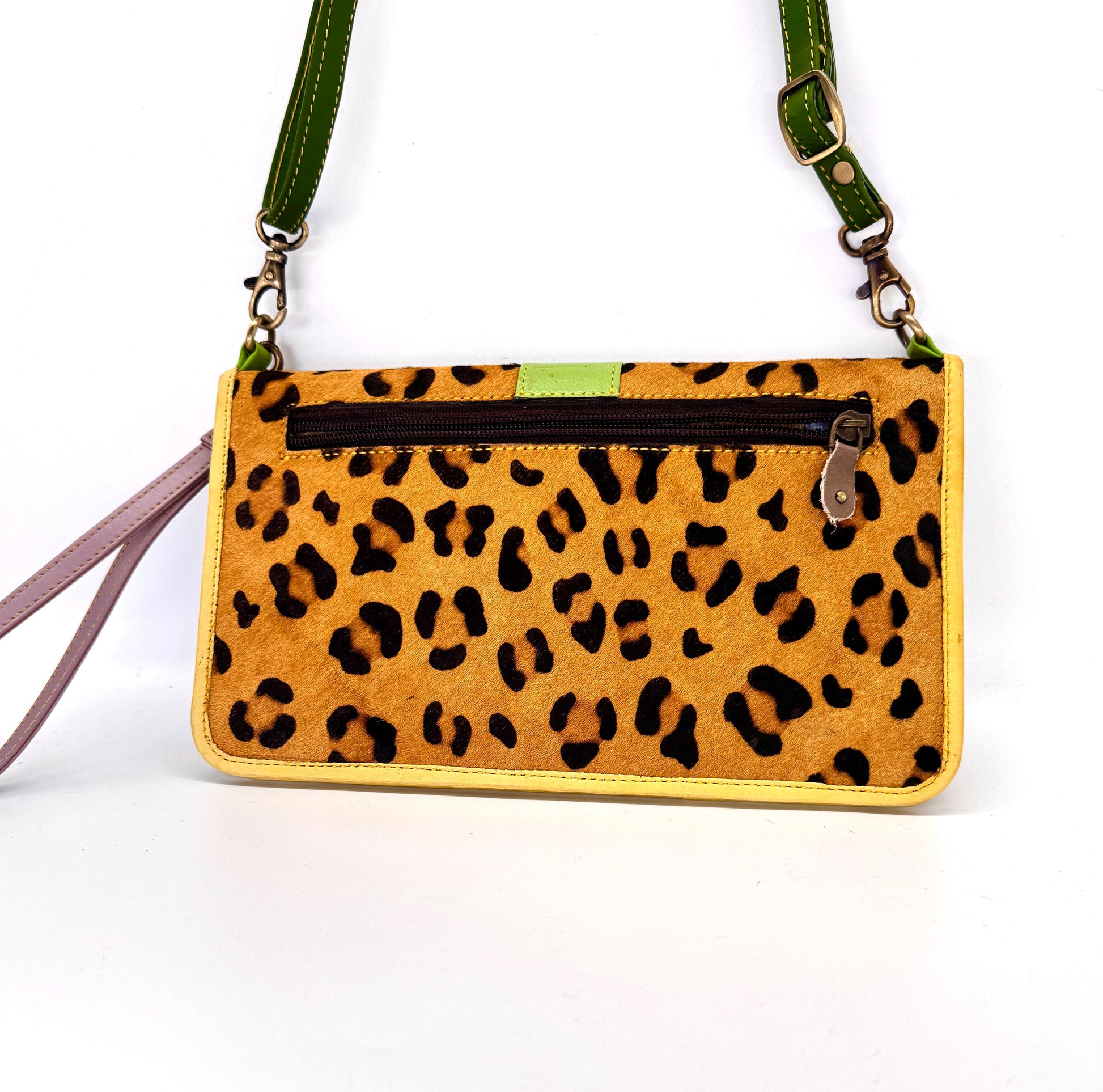 Recycled Leather Crossbody Clutch Purse - JayKayBoutiqueOnline